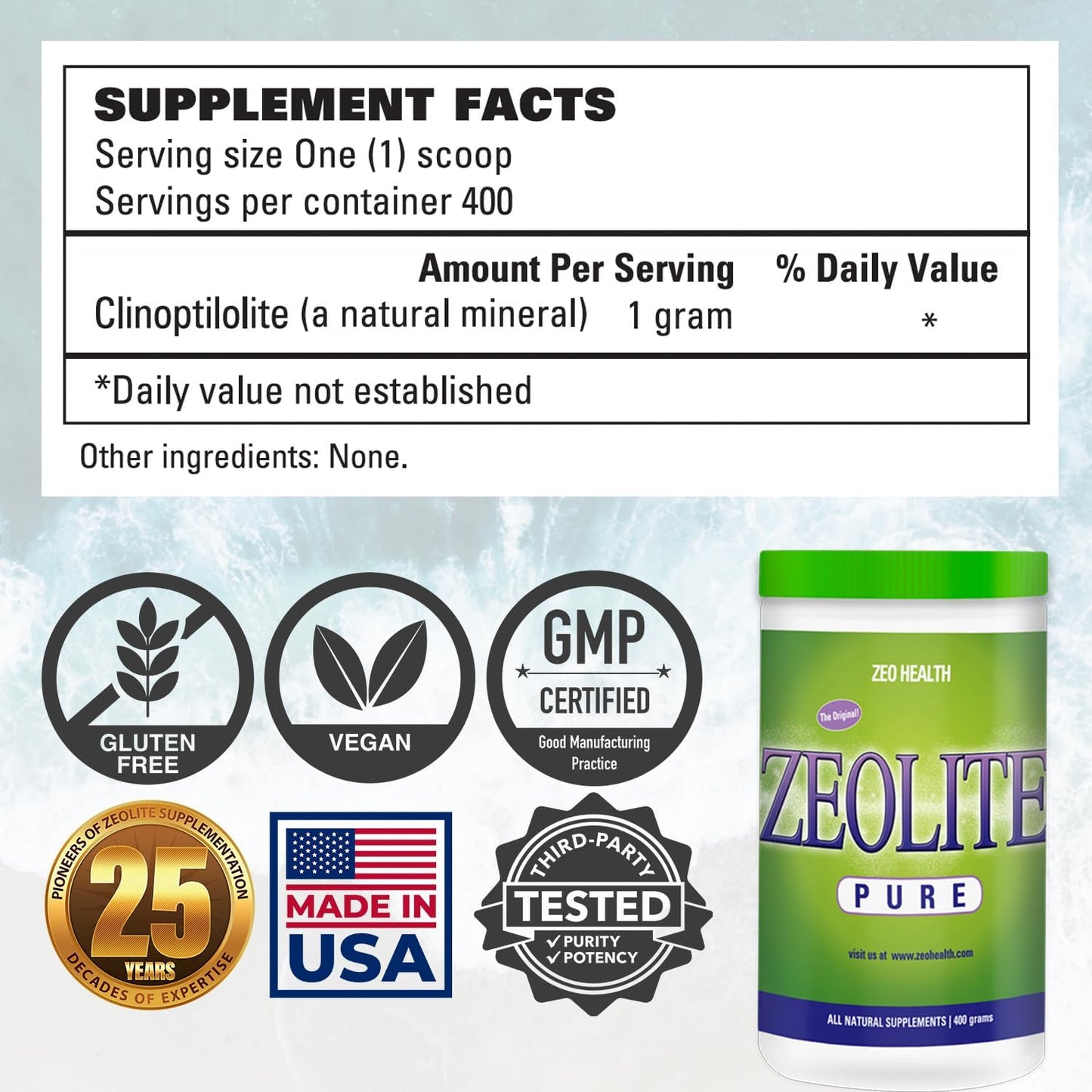 Zeolite Pure | Full Body Detox Cleanse for Women, Men, Adults | Supports Energy, Gut Health, Mental Clarity, & Optimal Inflammation Response | The Original Zeolite Powder (400 Servings)