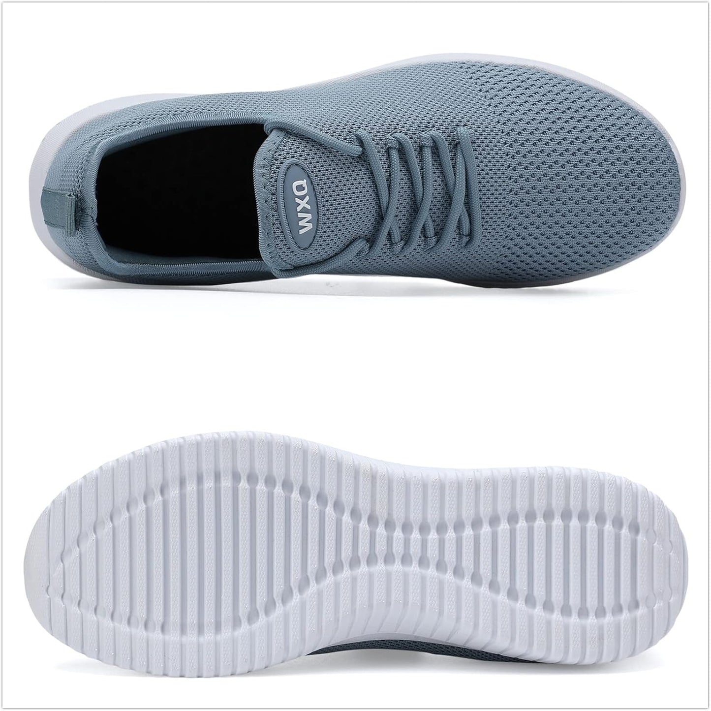 WXQ Men's Running Shoes Comfortable Lightweight Breathable Walking Shoes Mesh Workout Casual Sports Shoes