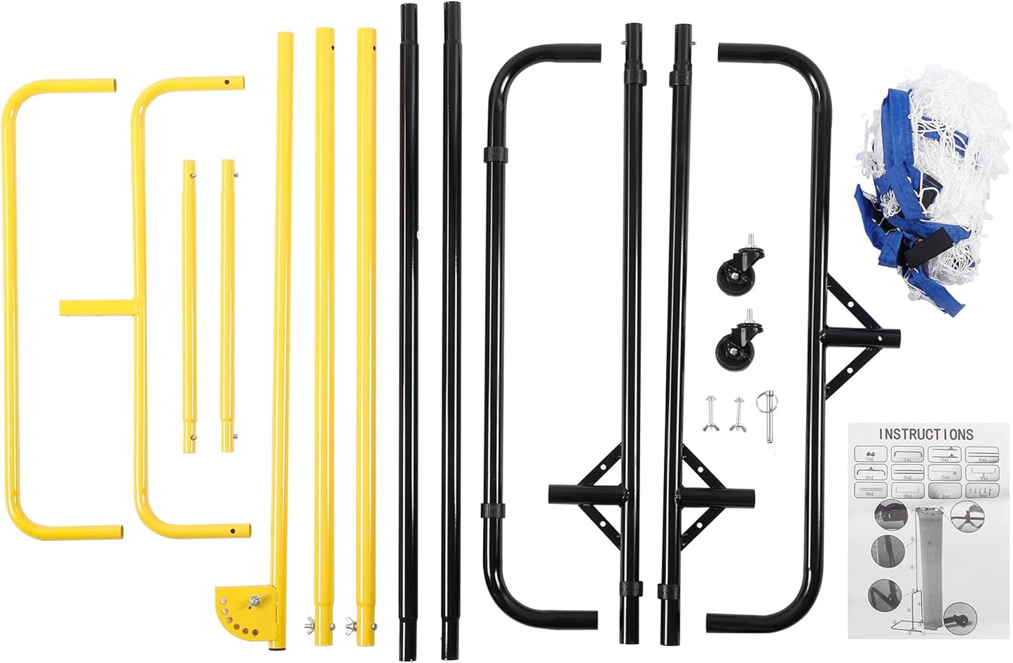 Volleyball Setter Trainer Net with Adjustable Heights & Angles,Setter Training Equipment for Setting,Serving,and Spiking,Movable Target Net for Indoor & Outdoor Practice