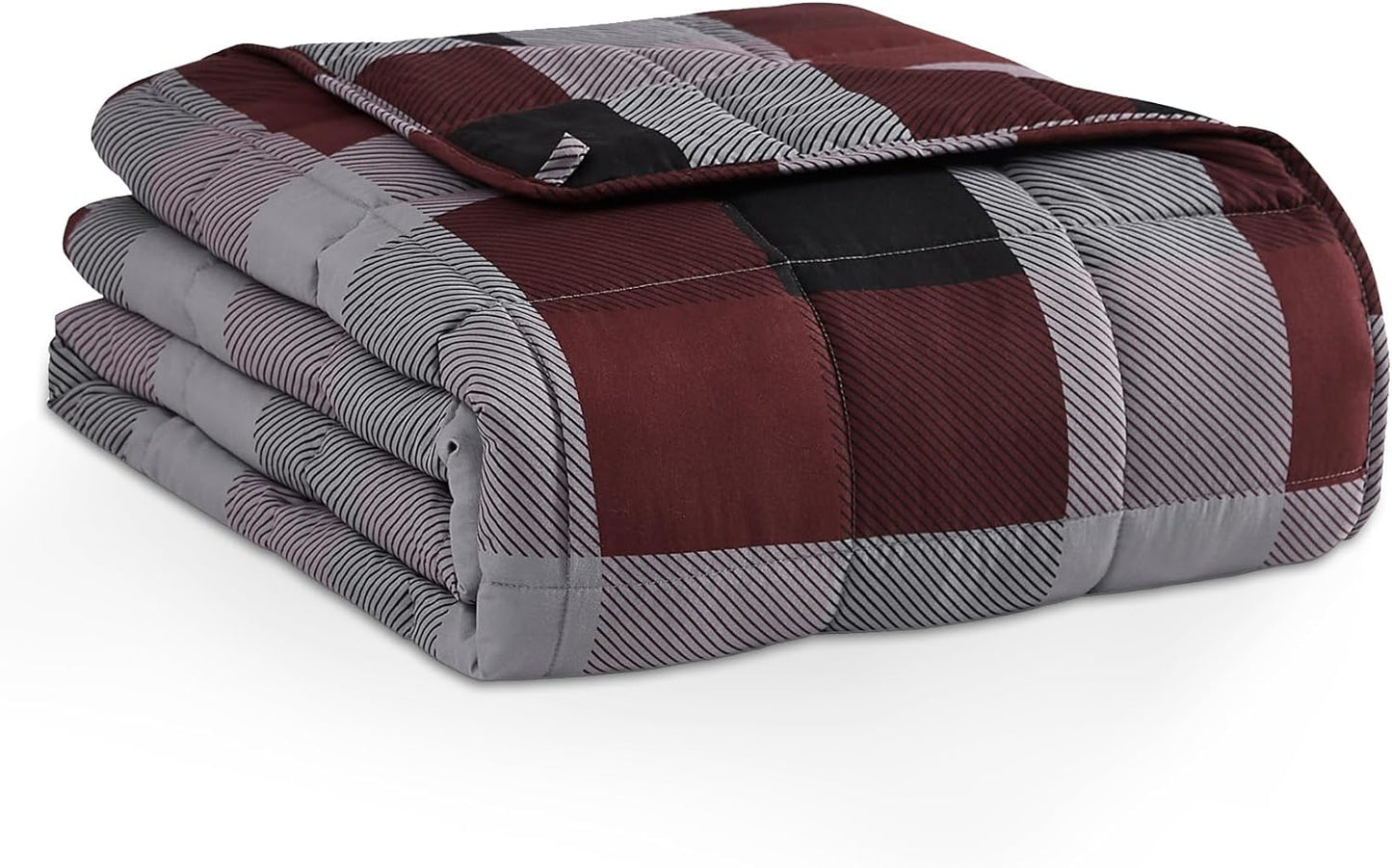 L'AGRATY Weighted Blanket - 48"x72" 20lbs Cooling Breathable Heavy Blanket Microfiber Material with Glass Beads for Adult All-Season Summer Fall Winter Soft Thick Comfort