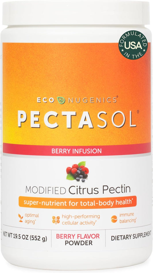 PectaSol Modified Citrus Pectin – 551g Berry Powder – Total-Body Health Supplement to Support Heart, Immune System, Inflammation Response & Healthy Aging + Maintain Healthy Galectin-3 Levels
