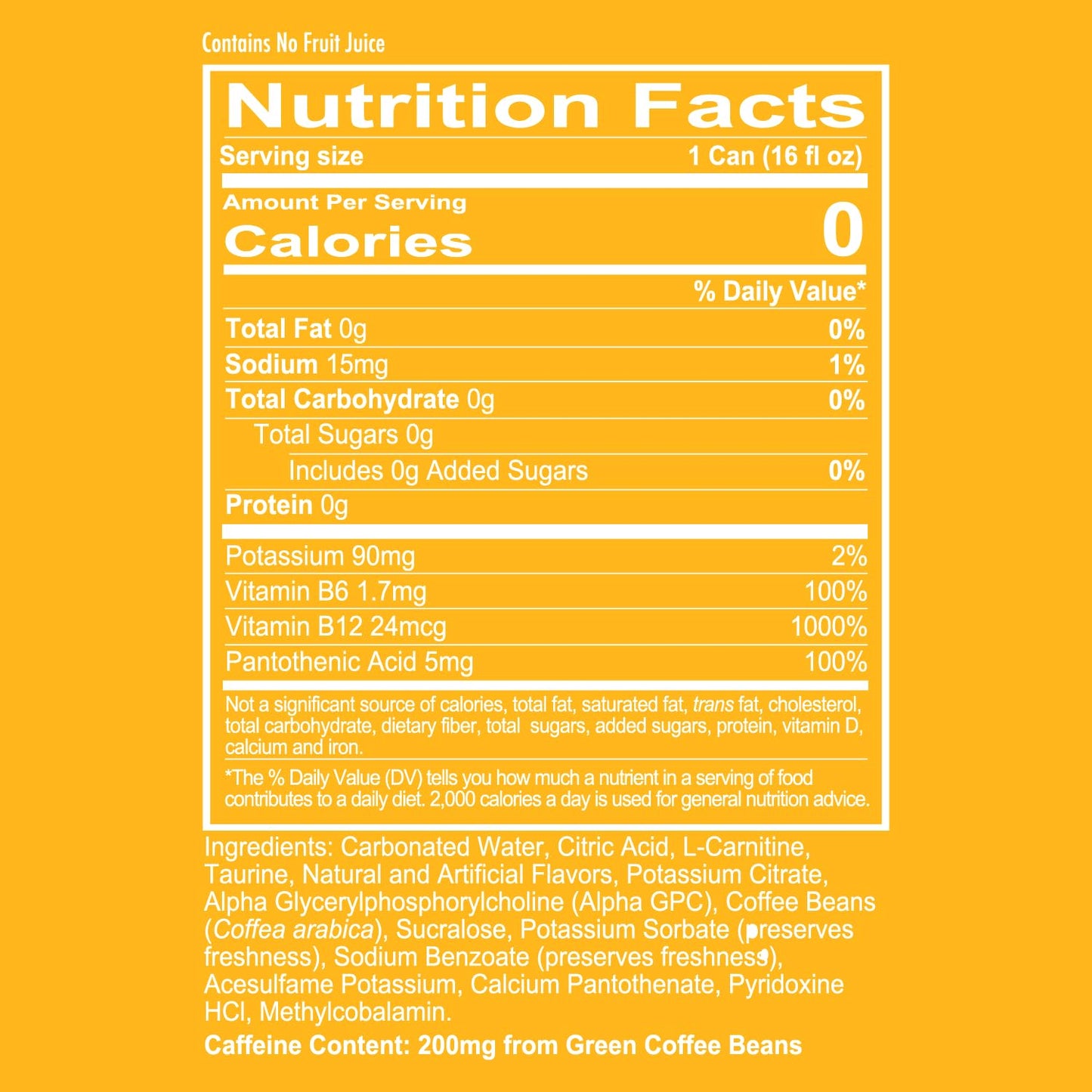 REDCON1 Energy High Performance Drink, Cali Splash - Zero Sugar Energy Drink with Alpha GPC Nootropic - 200mg of Natural Caffeine from Green Coffee Beans - Vitamin B6, B12 & B5 to Boost Mood (12 ct)