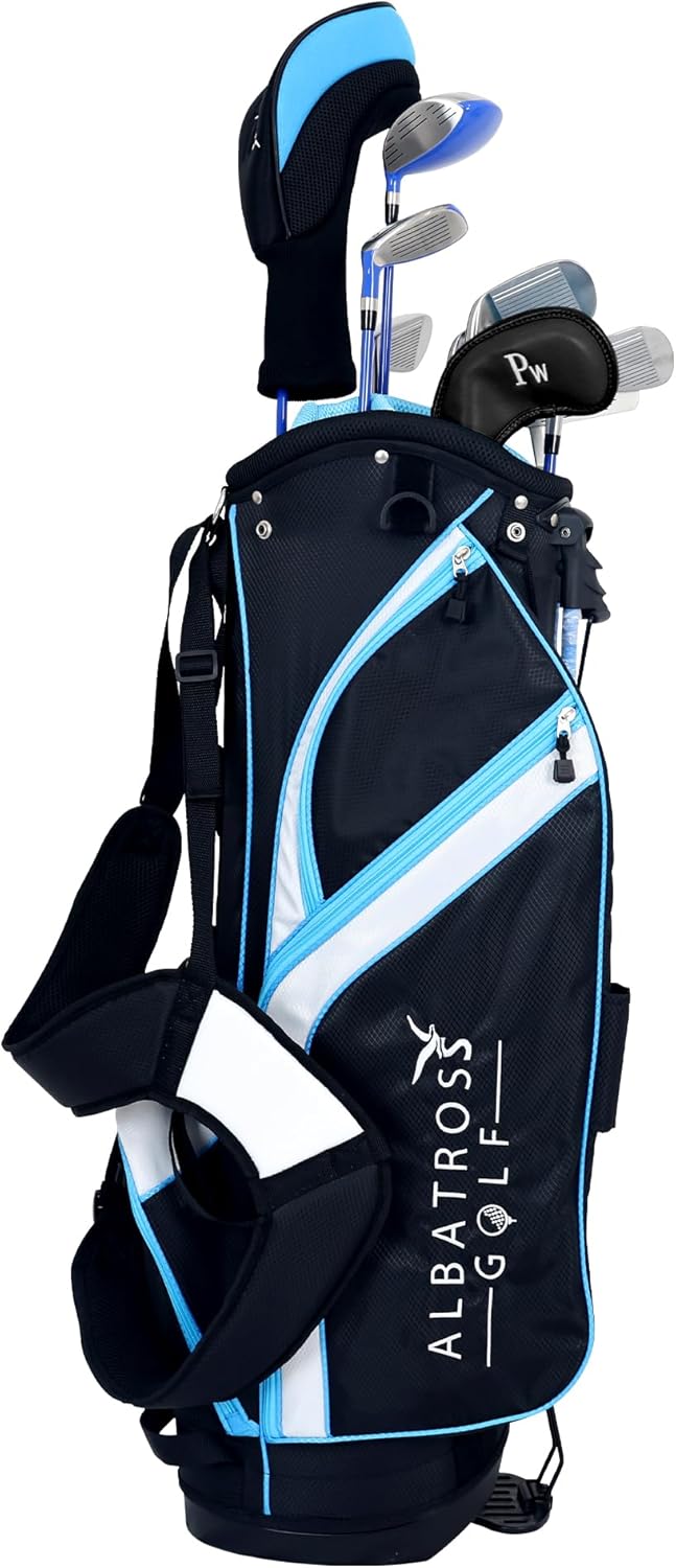 Junior Complete Golf Club Set with Stand Bag for Age 3-12, 7-Piece or 8-Piece Set, Right Hand