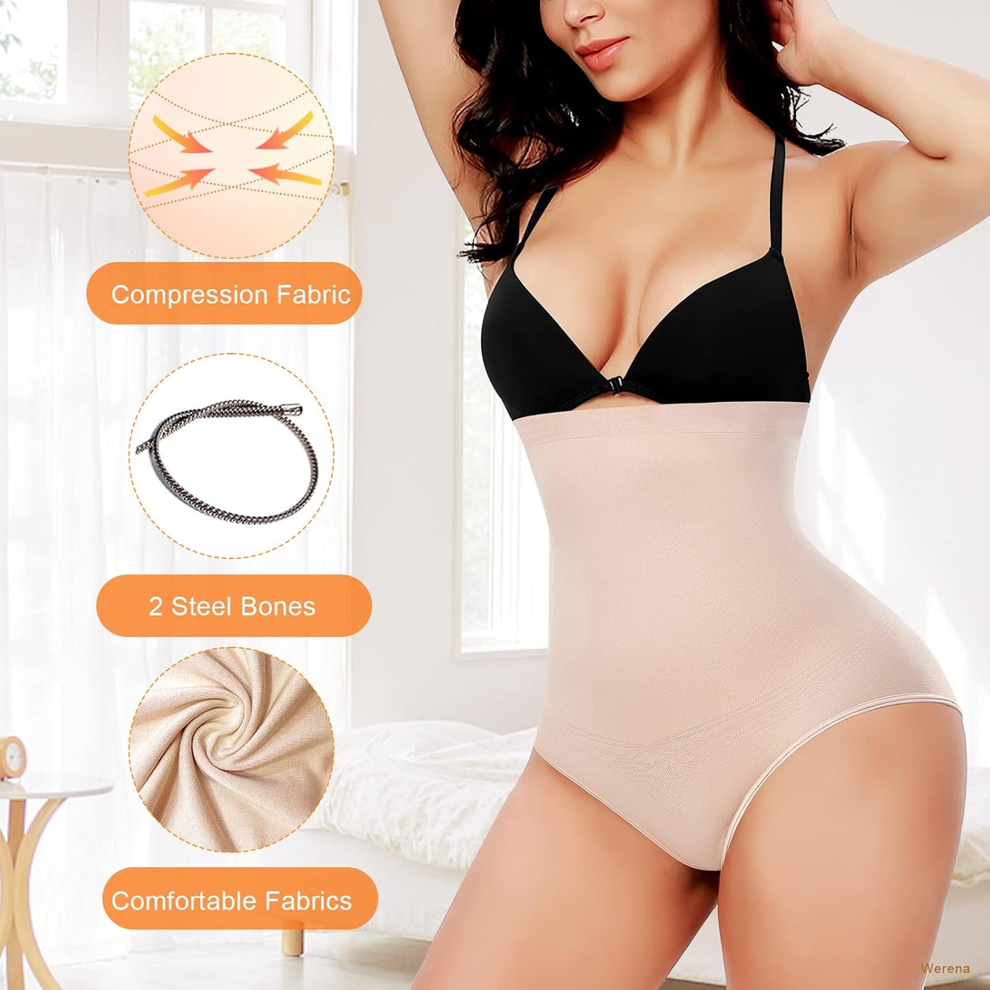 Tummy Control Shapewear Panties for Women High Waisted Body Shaper Slimming Shapewear Underwear Girdle Panty