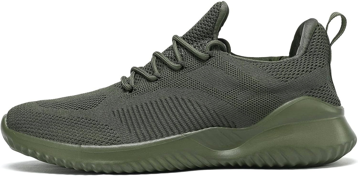 Men's Non Slip Running Shoes Ultra Light Breathable Casual Walking Shoes Fashion Sneakers Mesh Workout Sports Shoes