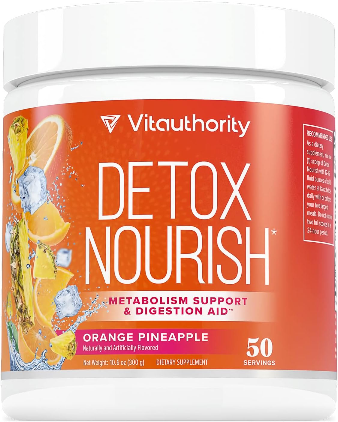 Nourishing Gut Cleanse and Detox Powder - Invigorating Gut Health Powder Detox Drink with Apple Cider Vinegar and Digestive Enzymes for Better Energy Digestion and Bloating Relief for Women and Men