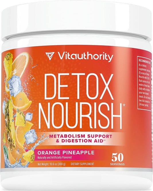 Nourishing Gut Cleanse and Detox Powder - Invigorating Gut Health Powder Detox Drink with Apple Cider Vinegar and Digestive Enzymes for Better Energy Digestion and Bloating Relief for Women and Men