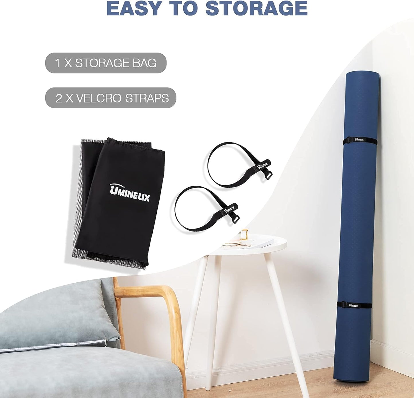 Large Yoga Mat for Men and Women 1/4 & 2/5 Inch Extra Thick TPE Fitness Mat for Home Gym Workout, Non-Slip, Eco Friendly Exercise Mat for Yoga, Pilates, Stretching, Meditation