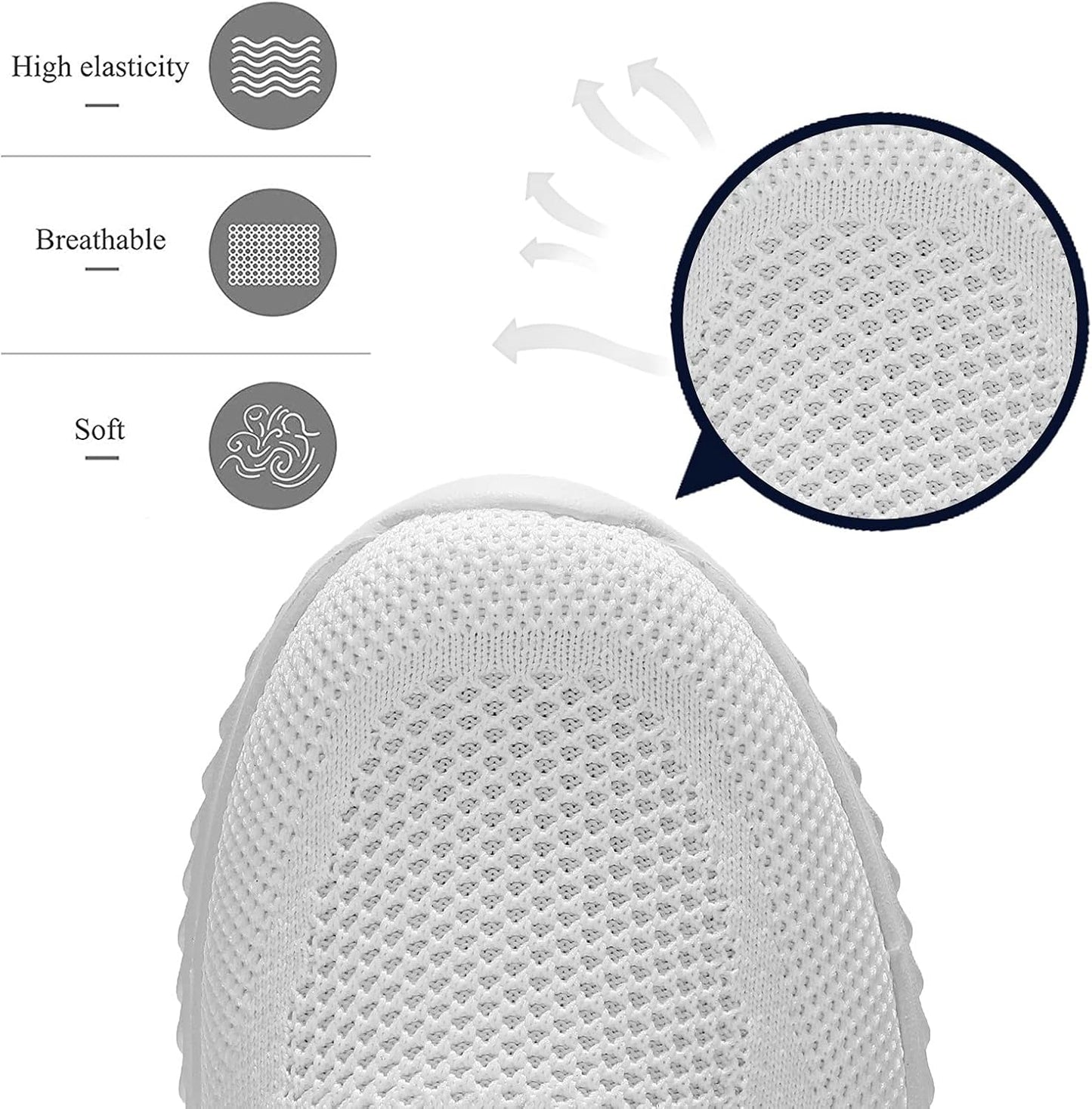 Mens Slip On Running Shoes Athletic Walking Trainers Lightweight Breathable Mesh Tennis Sneakers