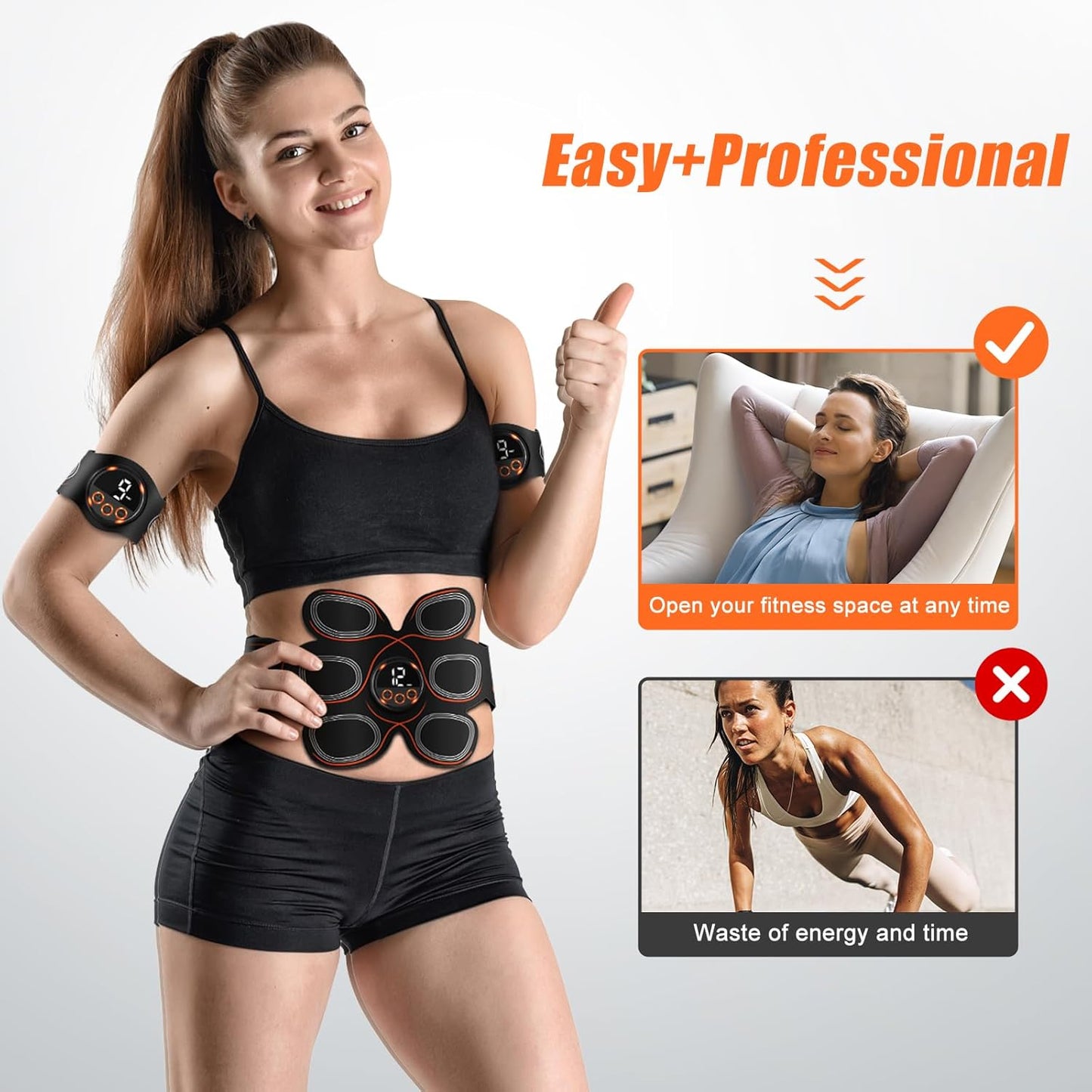 Fitness Belt, Powered Muscle Stimulator for Muscle Conditioning