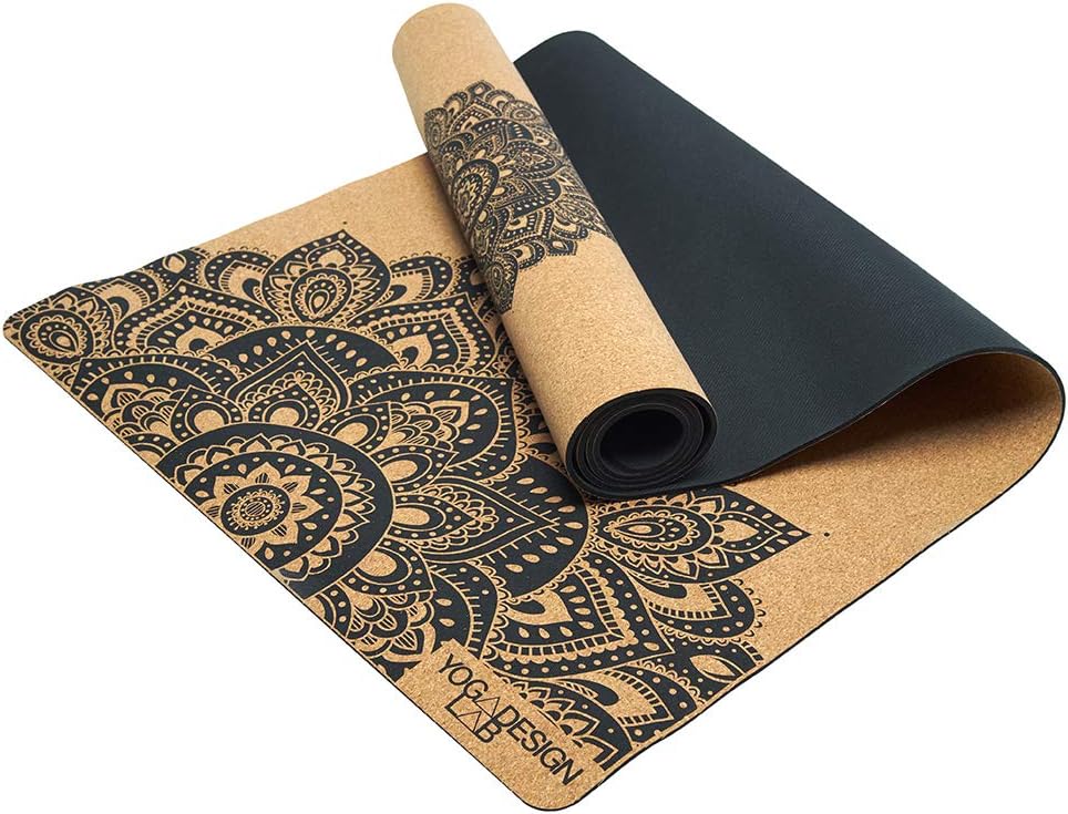 YOGA DESIGN LAB | The Cork Yoga Mat | Eco Luxury | Ideal for Hot Yoga, Power, Bikram, Ashtanga, Sweaty Workouts | Studio Quality | Includes Carrying Strap!
