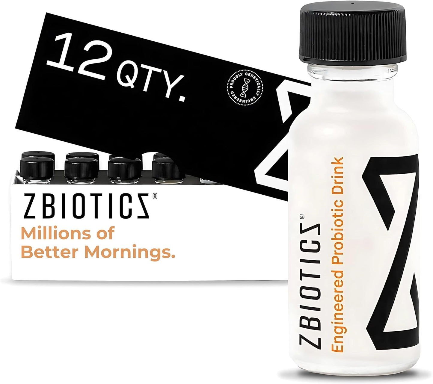 ZBiotics — Feel Better After Drinking, Wake Up Refreshed, Science-Backed, Patented Probiotic for Easier Mornings, Travel-Friendly, 12-Pack of 0.5 Fl Oz Bottles