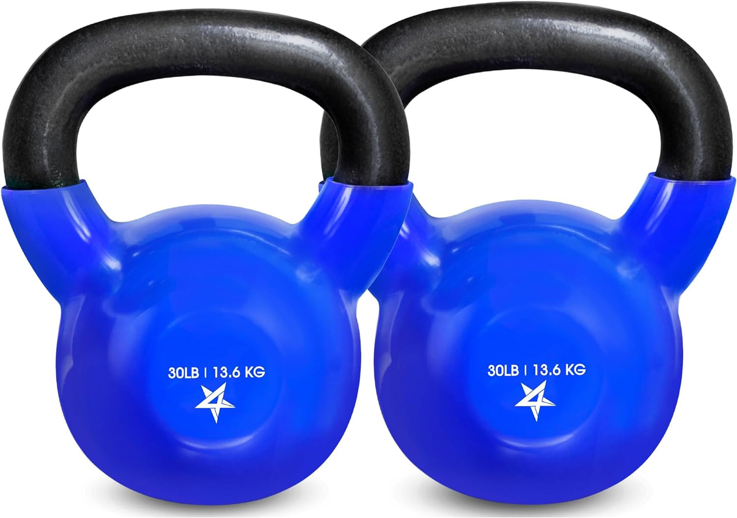 Yes4All 5-100 LB Kettlebells Vinyl Coated Cast Iron for Dumbbell Weights Exercises, Gym, Fitness, Full Body Workout Equipment Push up, Grip and Strength Training
