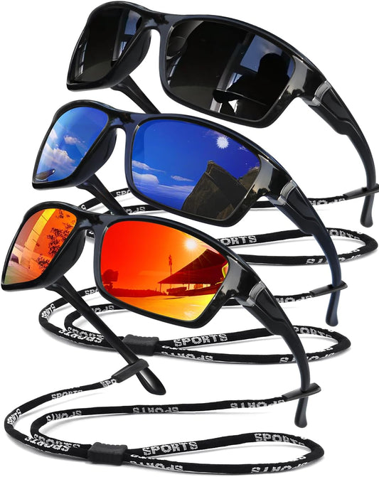Polarized Sunglasses for Men Women Sports Goggles Lightweight Frame Cycling Running Fishing Driving UV400 Protection