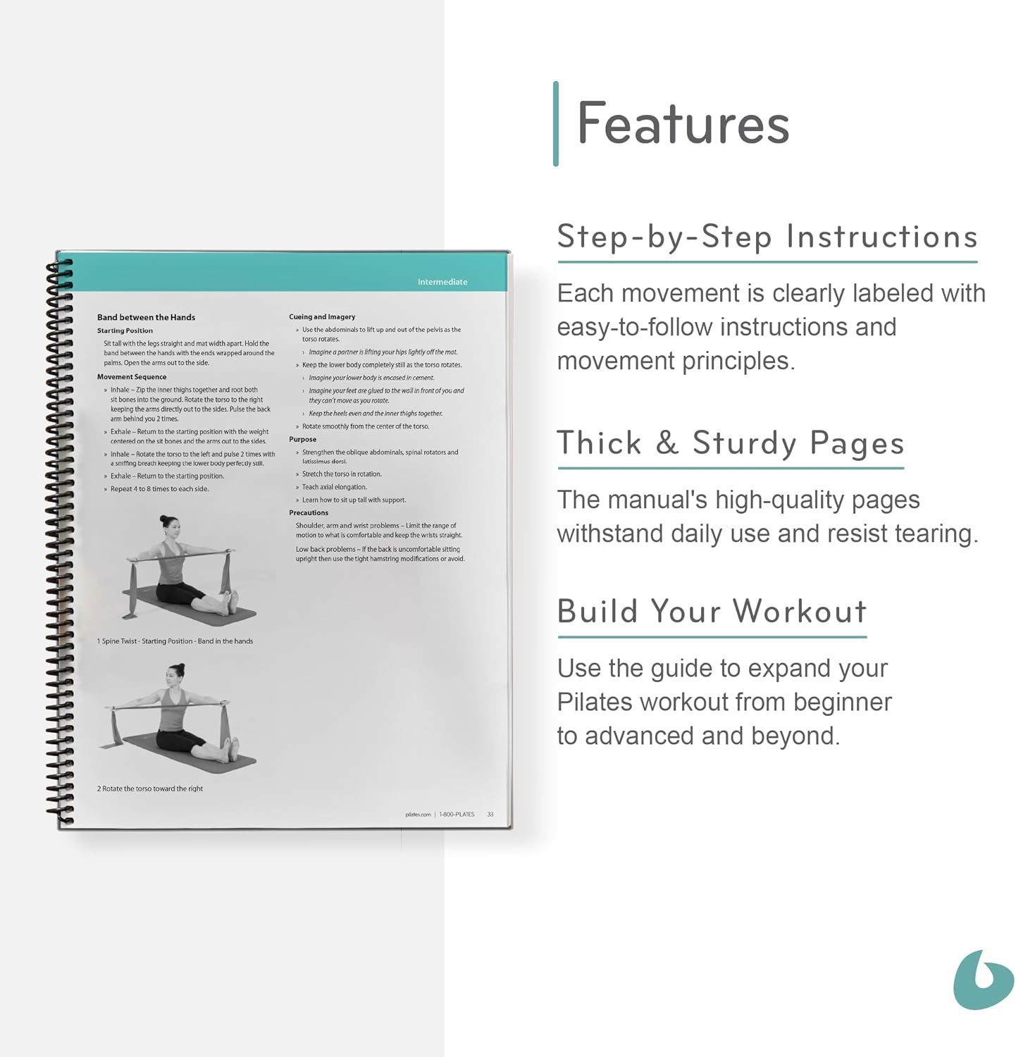 Balanced Body Mat and Bands Guide, Pilates Mat and Bands Guide for Workout Equipment, for Home Gym or Studio Use