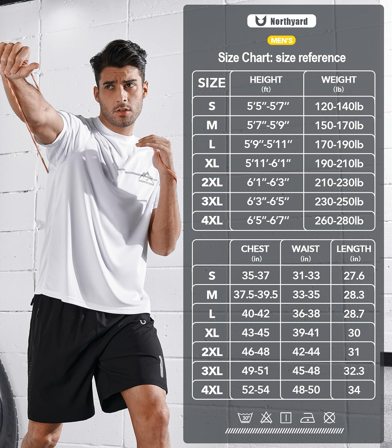 NORTHYARD Men's UPF 50+ Sun Protection Shirts Swim SPF UV Quick Dry Short Sleeve T-Shirts for Athletic Fishing Rash Guard