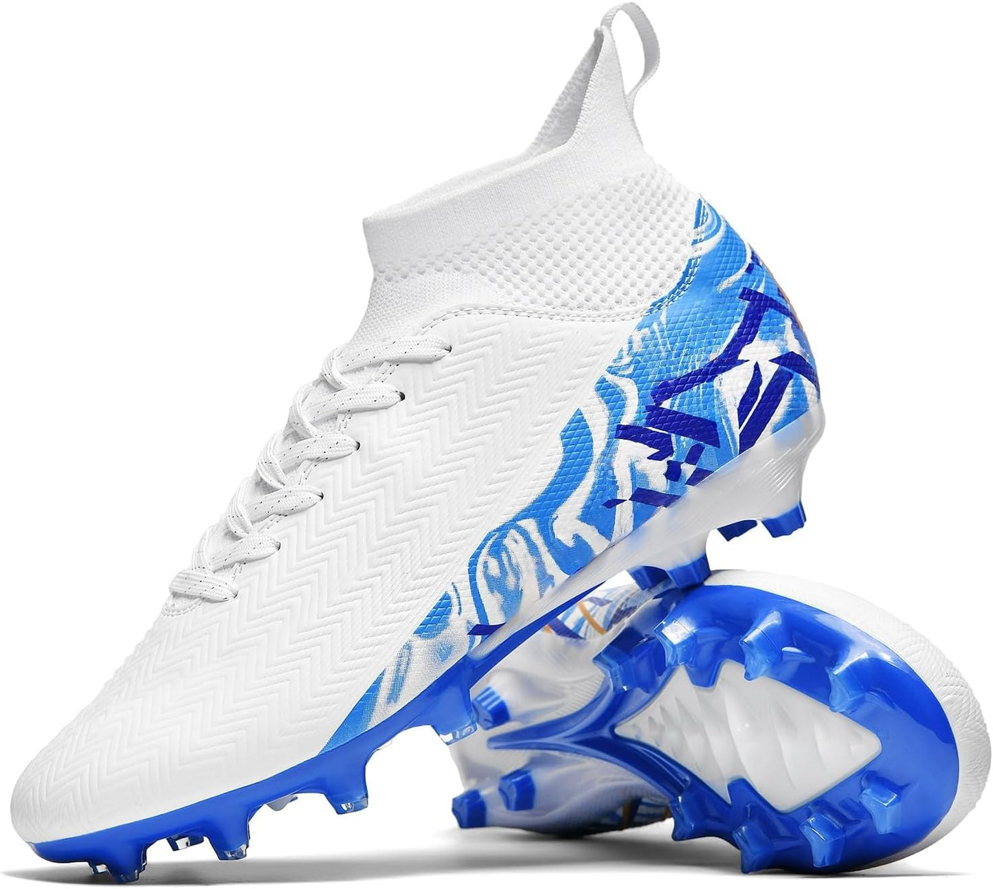 Indoor Soccer Cleats Mens Womens Turf Soccer Cleats Wide Socer Shoes FG AG TF High Ankle Football Boots