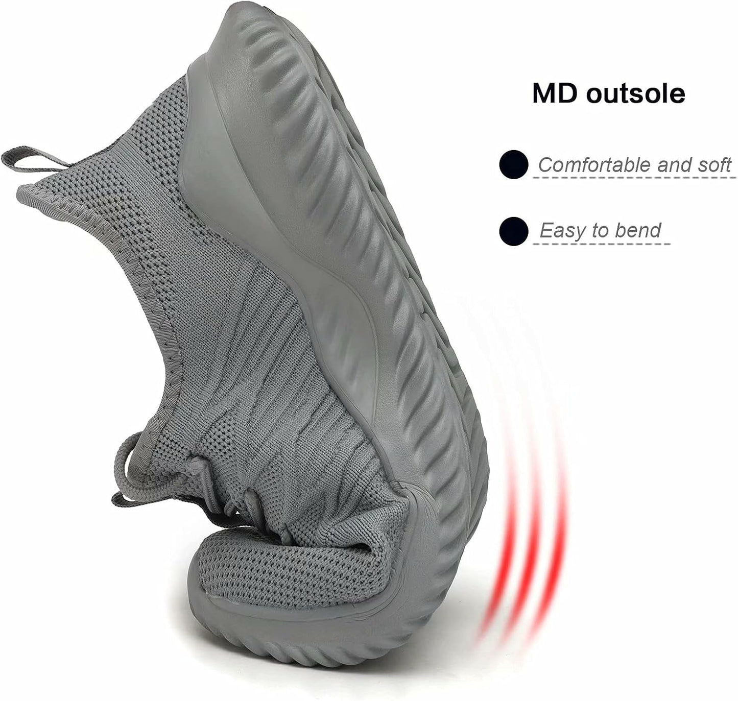 Mens Slip On Running Shoes Athletic Walking Trainers Lightweight Breathable Mesh Tennis Sneakers