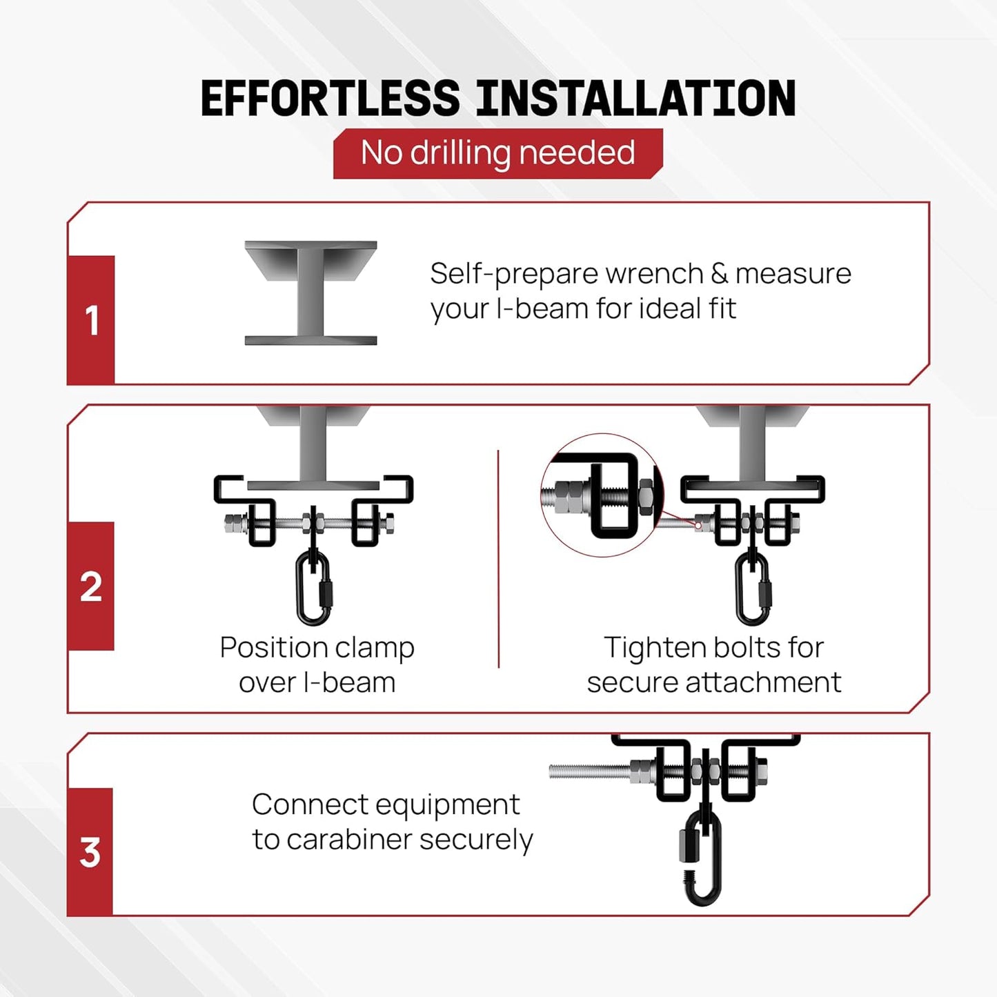 Yes4All Punching Bag Hanger, Stainless Steel Swivel Chain with 4 Snap Hooks for Heavy Bag, Gym Swing, Trapeze, and Hammock