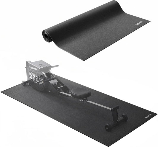 VEVOR Treadmill Mat for Carpet Floor, Exercise Equipment Mat for Treadmills, Stationary & Recumbent Bikes, High Density PVC Floor Protector Gym Mats, Waterproof and Non-Slip for Home Gym