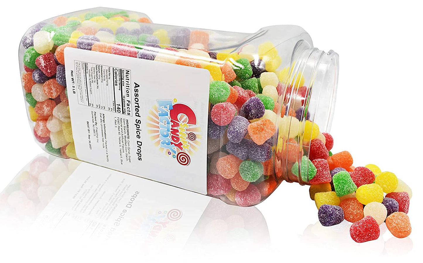 Sarahs Candy Factory Assorted Spice Drops 5 Lbs in Jar