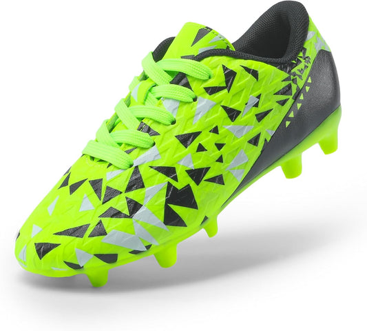 DREAM PAIRS Boys Girls Soccer Cleats Youth Firm Groud Athletic Outdoor Trainning Football Shoes for Little/Big Kid