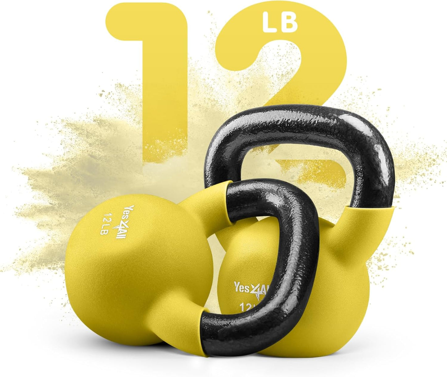 Yes4All Kettlebells 5lbs-65lbs & Kettlebell Sets Adjustable Weights, Kettlebell for Weight Training, Home Workout Equipment with Secure Grip for High Rep, Exercise Equipment