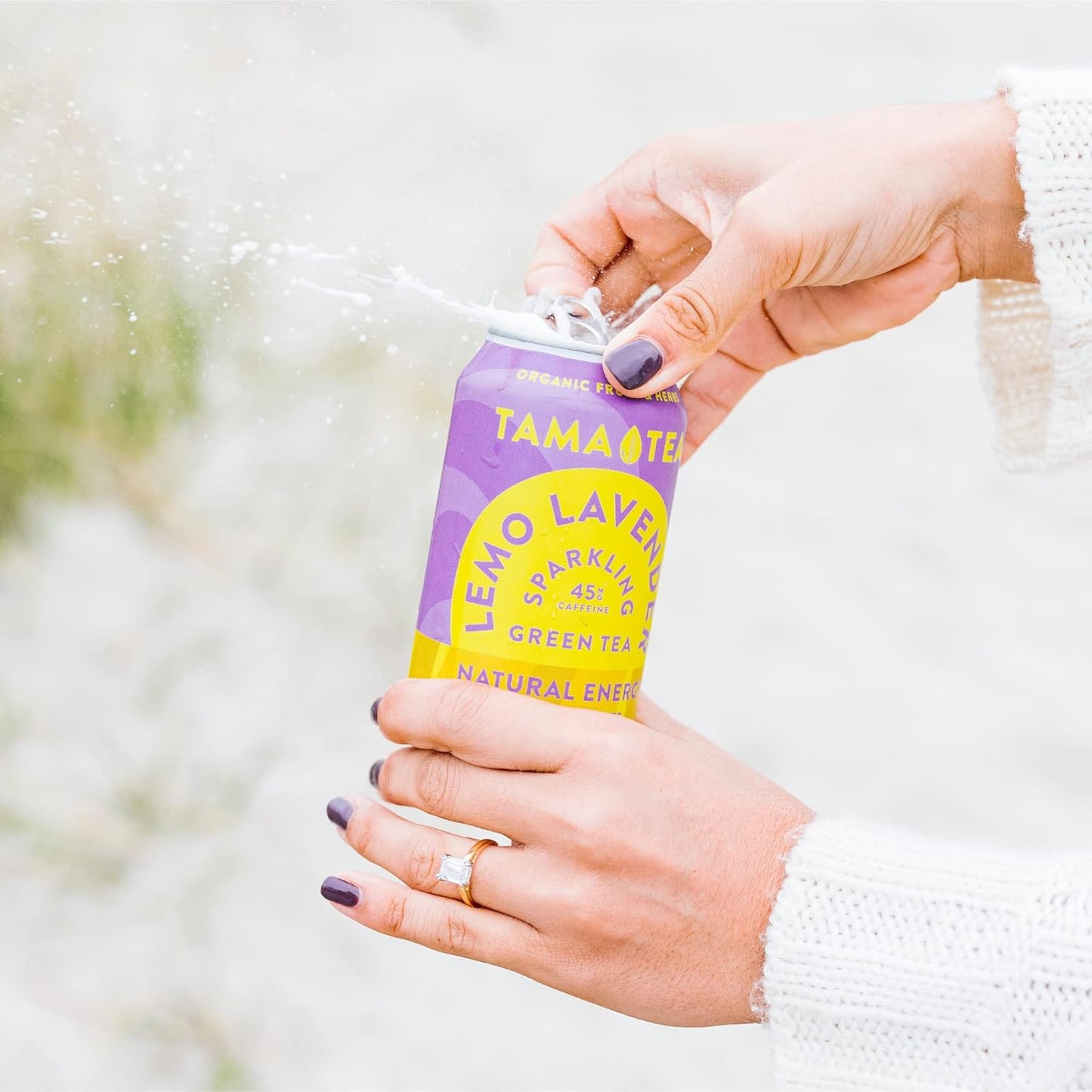 Tama Tea Sugar-Free Sparkling Green Tea, Lemo Lavender – Organic & Naturally Energizing – Zero Calories, Zero Carbs, Non-GMO – Antioxidant-Rich with 45mg Natural Caffeine – 12 oz Cans (12-Pack)