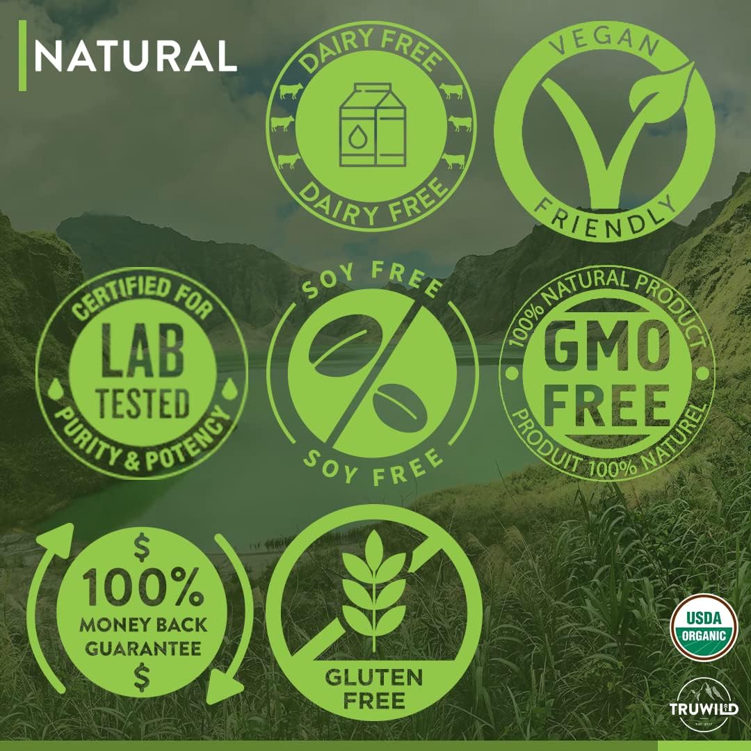 TruWild Greens Superfood Cucumber Powder, with 22+ Greens & Anti-Oxidants, Delicious Green Juice Powder, Natural Immune, Stress, Digestion Support, 30 Servings Per Tub (Cucumber Mint)