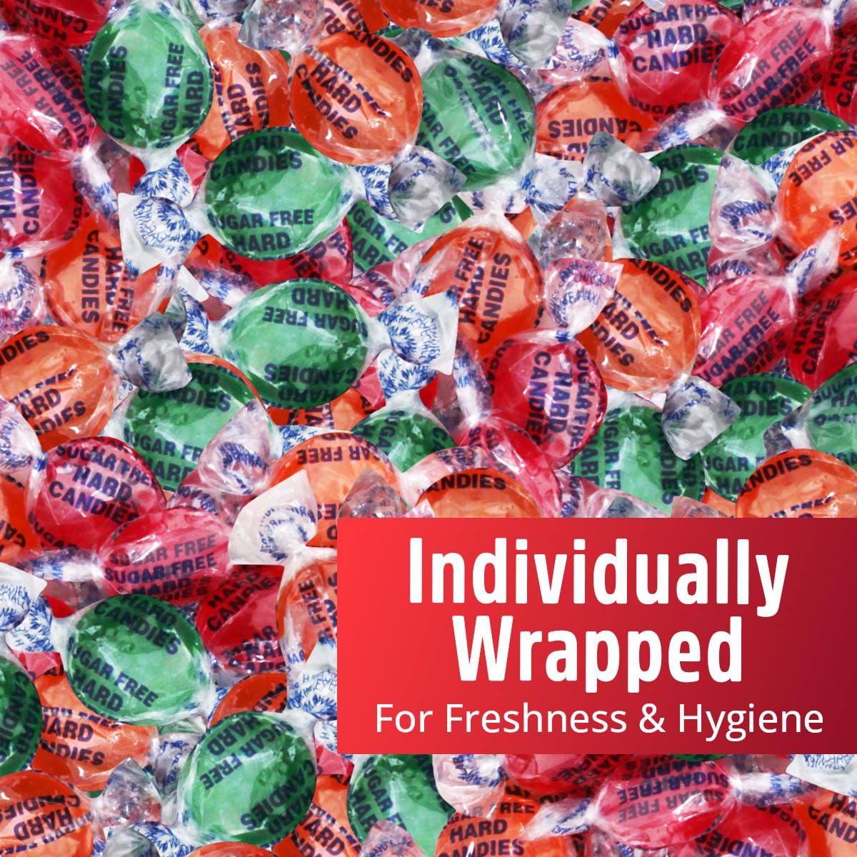 Sweetside Assorted Hard Candy Sugar Free, 2lb Pack of Bulk Hard Candy Individually Wrapped, Perfect Sugar Free Hard Candies for Candy Bowls, Party Favors, Office Treats, Halloween Candy and Gift Assortments