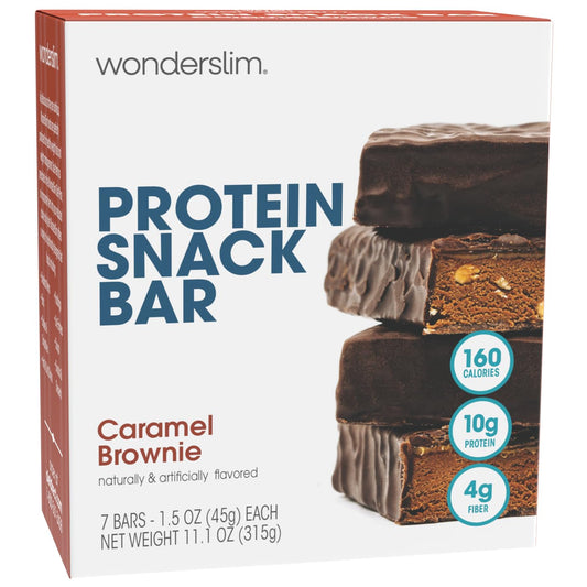 WonderSlim Protein Snack Bar, Caramel Brownie Nut, (7ct)