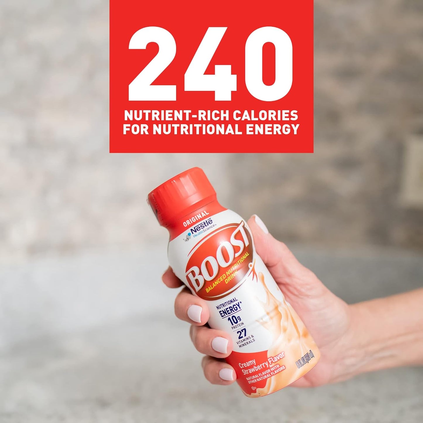 BOOST Original Ready to Drink Nutritional Drink, Creamy Strawberry, 8 fl oz (Pack of 24)
