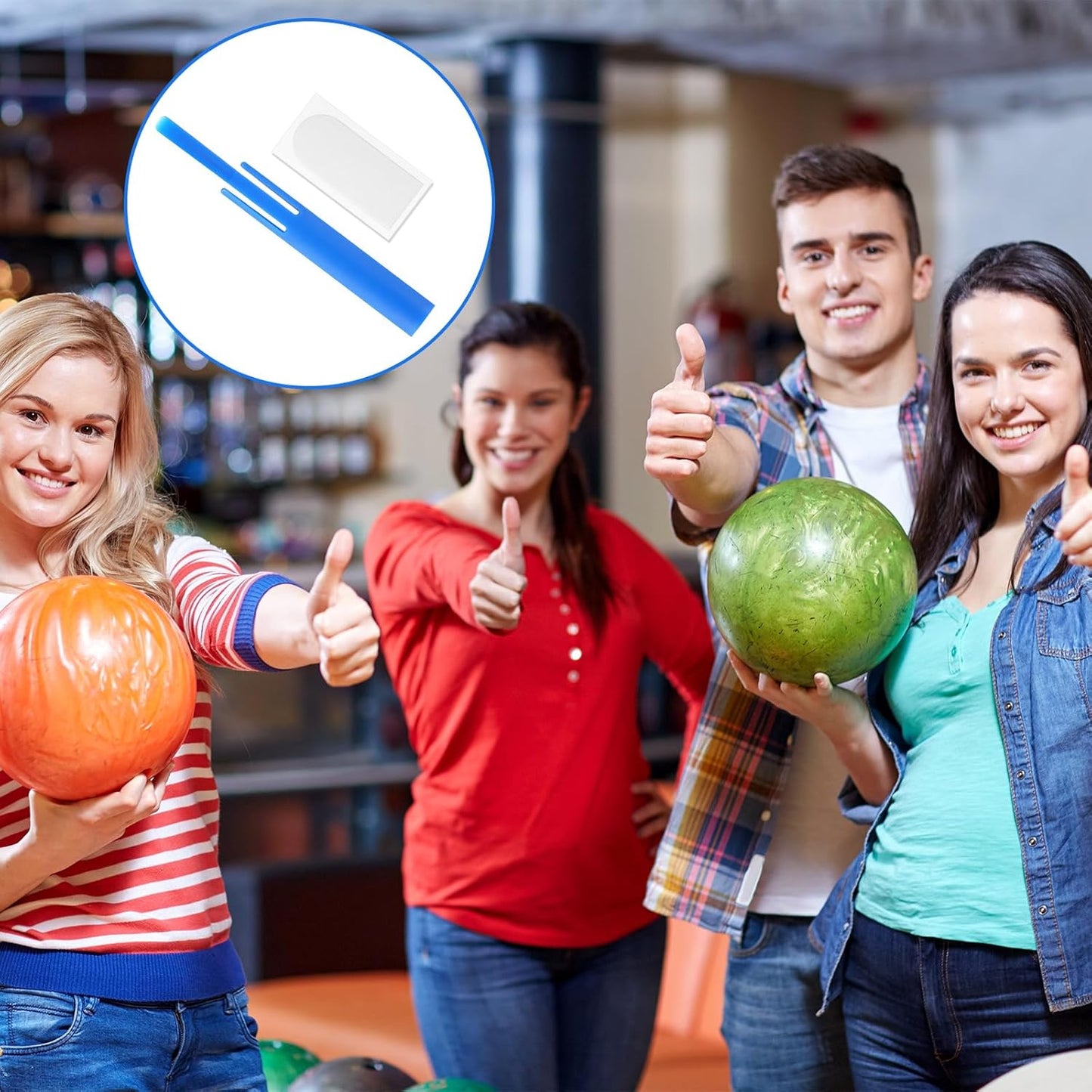 32 Pcs Bowling Accessories Include 2 Bowling Tape Insert Tools and 30 Tape Thumb for Bowlers Remove Tool for Men Women