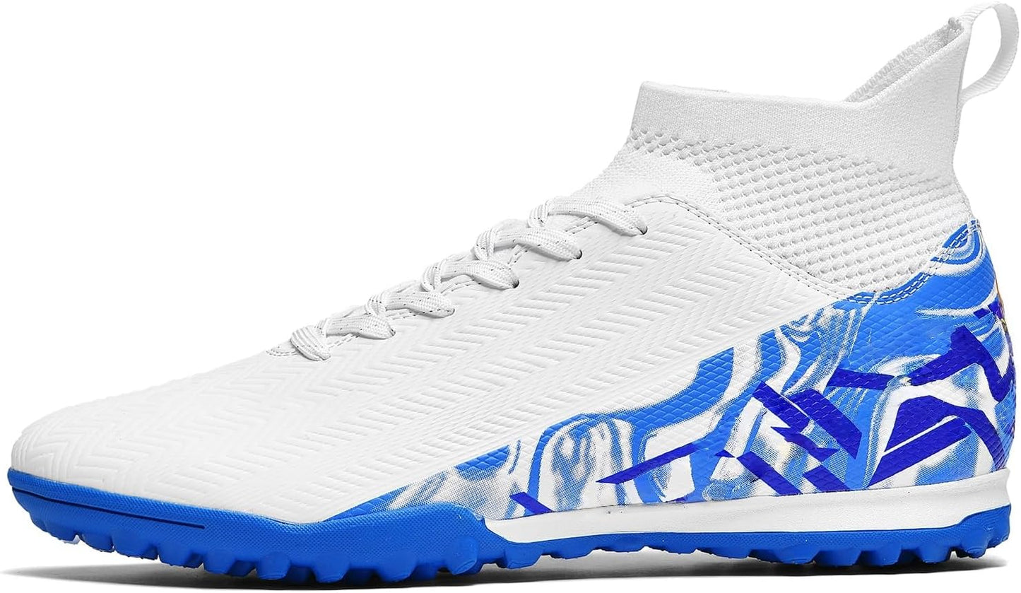 Indoor Soccer Cleats Mens Womens Turf Soccer Cleats Wide Socer Shoes FG AG TF High Ankle Football Boots