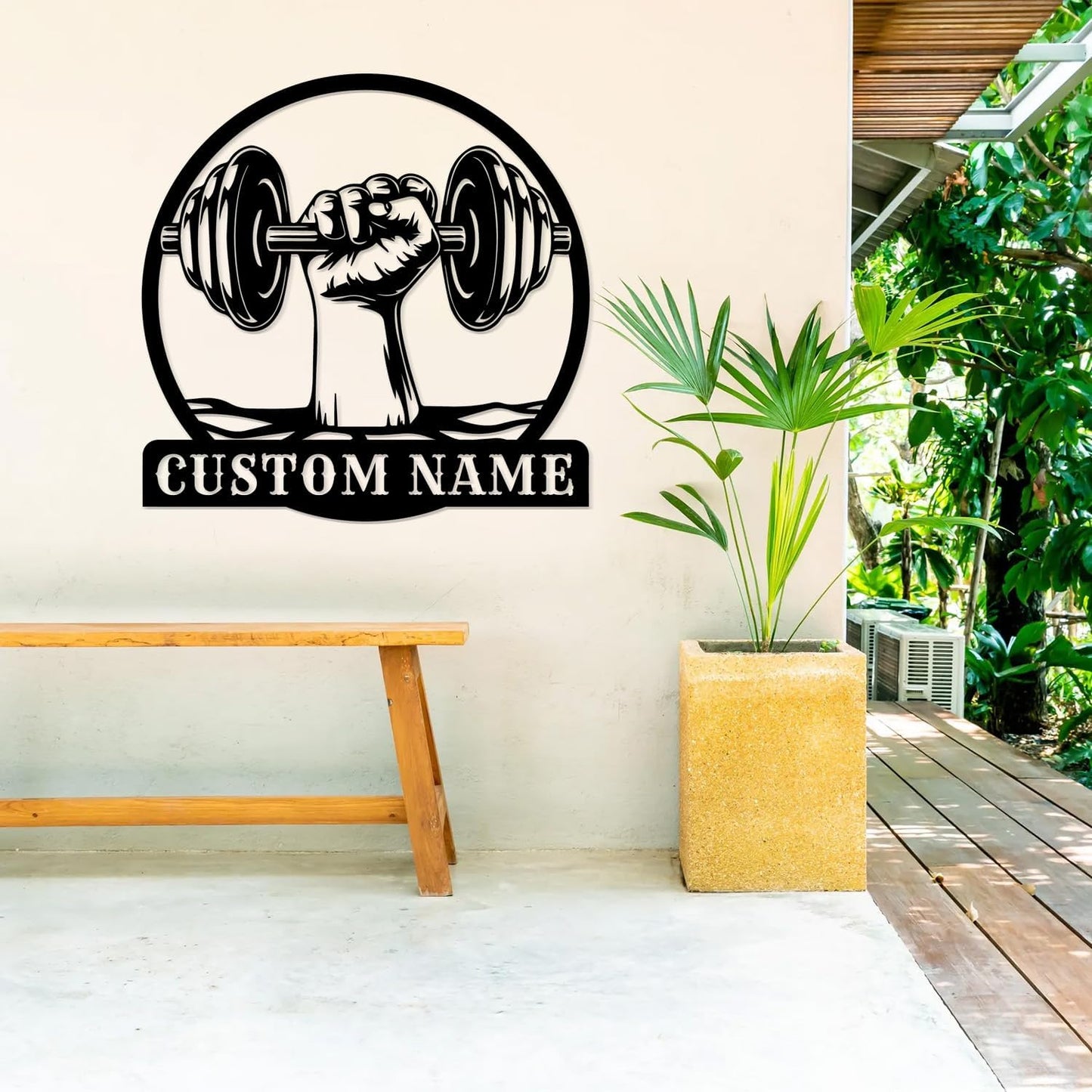 Customized Metal Gym Name Sign, Personalized Sports Room Wall Art,Metal Gym Sign,Unique Fitness Wall Sign, Gym Lovers Unique Gift, Gym Wall Art,Training Center Sign (Style-15)