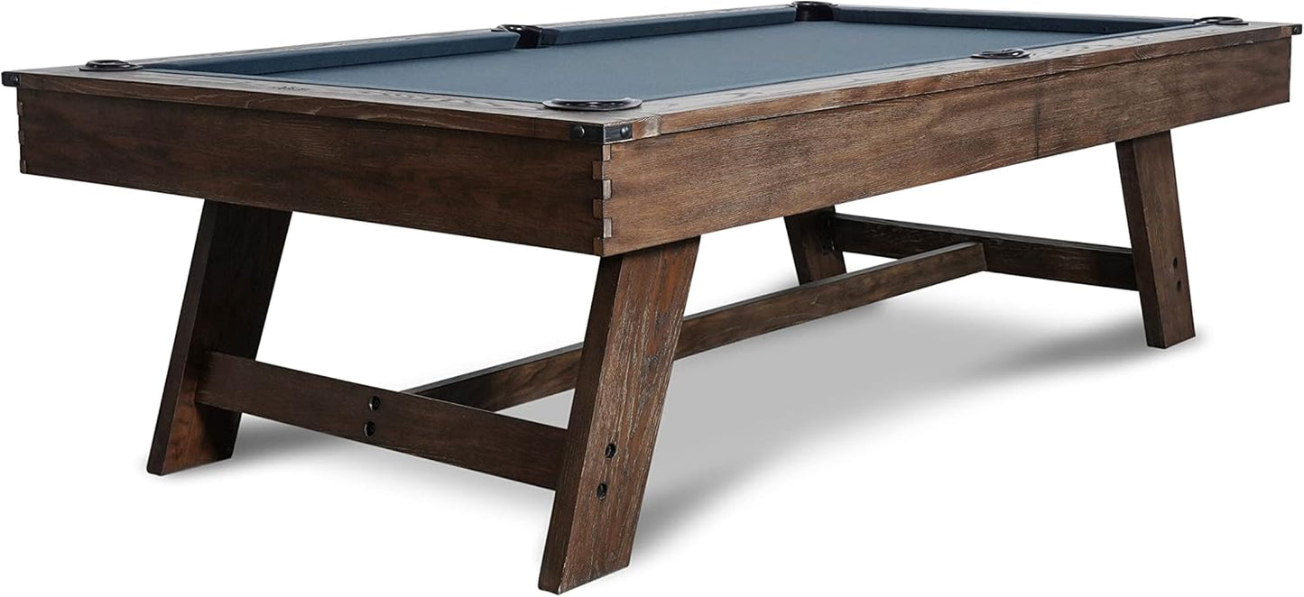 Nixon Billiards - Hunter Slate Billiard Pool Table (Wood Leg) - Brushed Walnut - 8FT - White Glove Installation