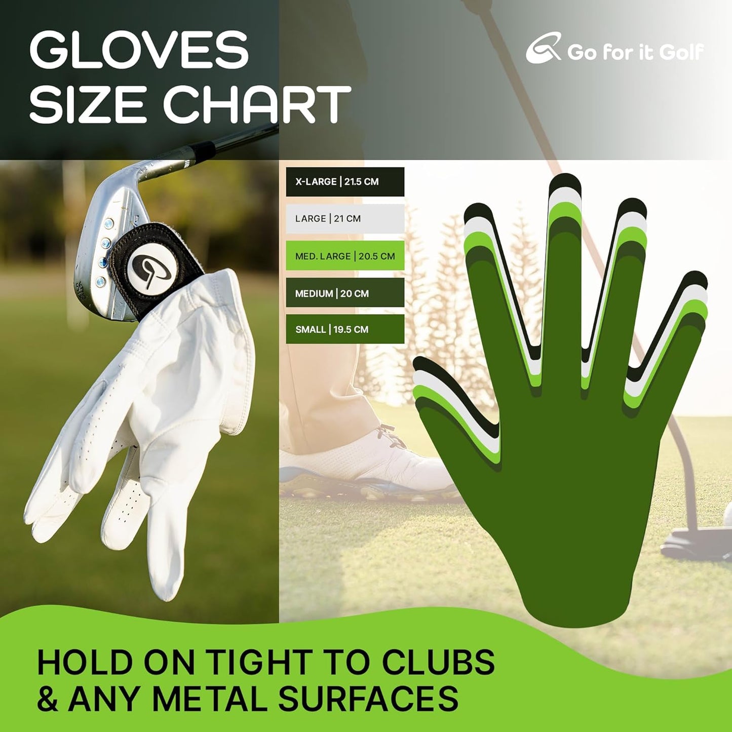 Golf Glove – Voted #1 for Comfort at The Professional Golf Merchandise Show in Orlando – Premium Cabretta Leather, Magnet-Driven Airflow to Stay Dry Between Shots