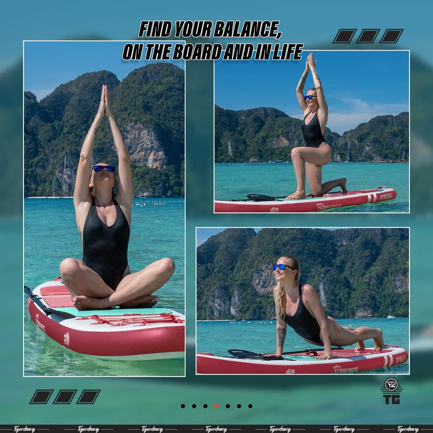 Inflatable Paddle Board with Premium SUP Board Accessories, Allround Paddle Boards for Adults/Kids,Stand Up Paddle Board Defender Collection