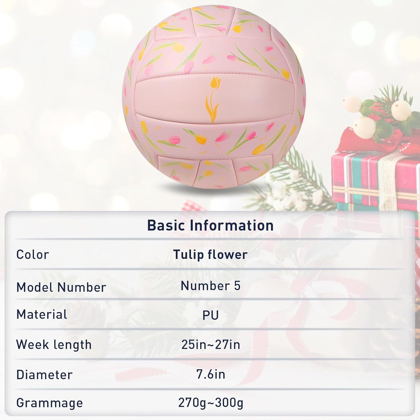 Volleyball Size 5 PU Leather Soft Indoor Outdoor Volleyballs Sports Training Game Play Ball for Beginner, Teenager, Adult, 8.2