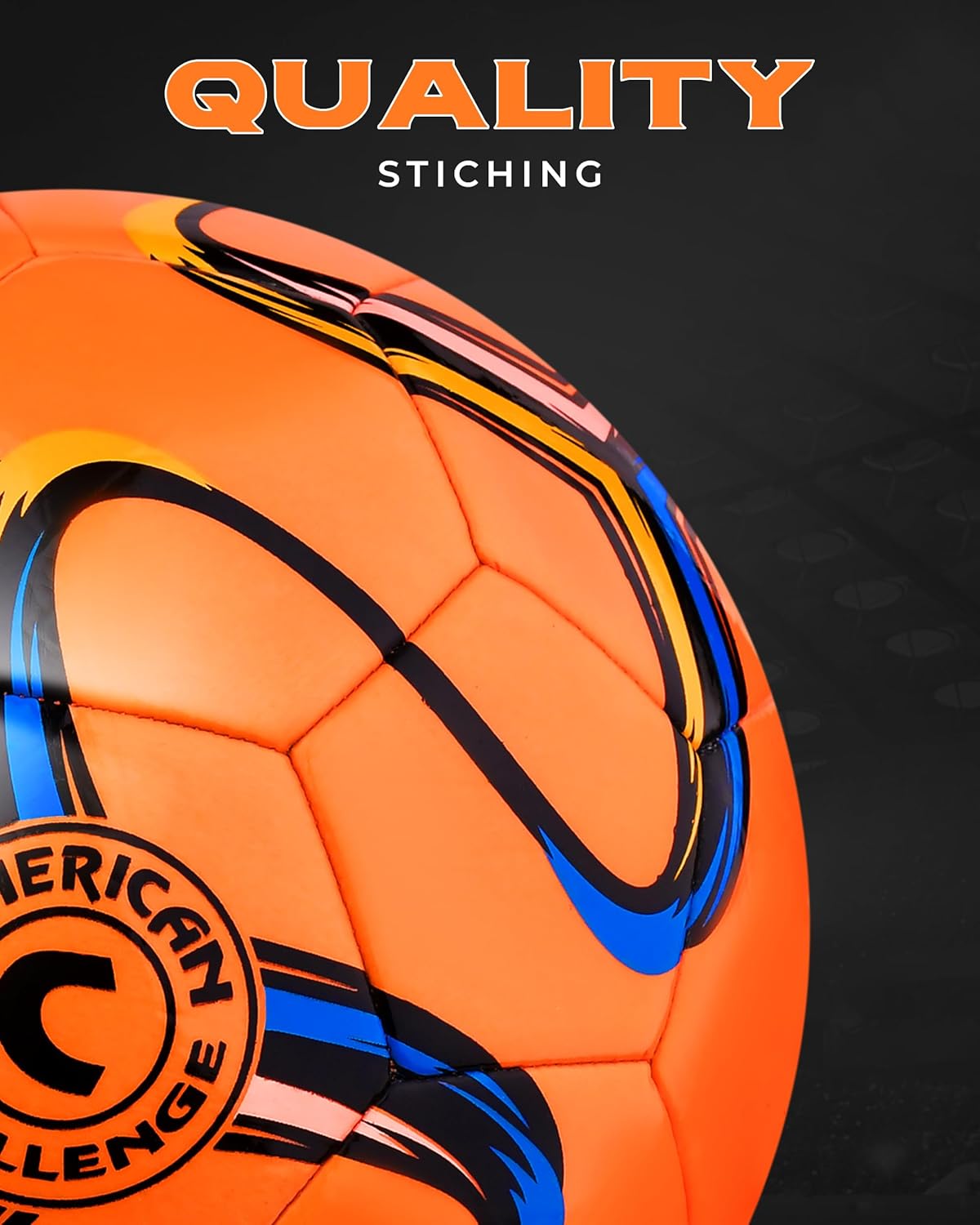 American Challenge Brasilia Soccer Ball – Soccer Ball Size 5, 4, 3 & 2 – for Youth & Adults – Ideal for Practice, Training & Grass Fields