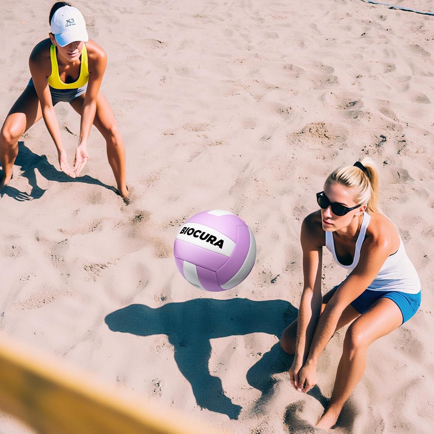 Softy Volleyball, Durable PU Leather,Waterproof Indoor Outdoor Soft Volleyball for Beach Game Gym Training (Official Size 5)