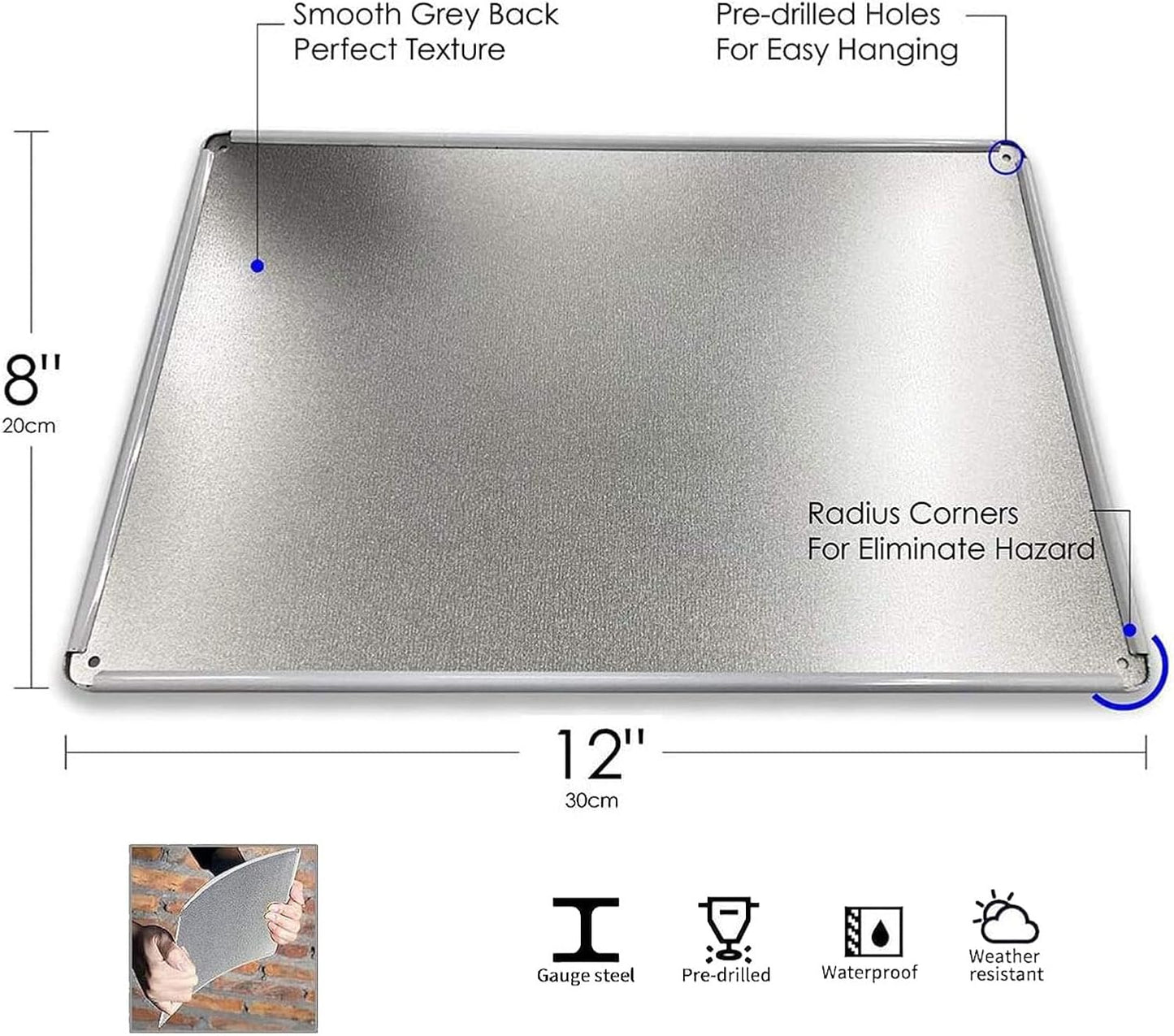 Motivational Metal Tin Sign - 8 Powerful Words for The Day Posters - Inspirational Wall Art Positive Quotes for Home Gym Office Classroom Decor Durable Rustic Wall Decor for Teens Adults 8x12 Inch