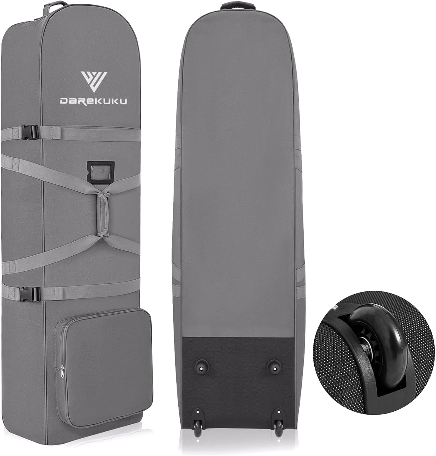 Golf Travel Bags for Airlines with Adjustable Support Rod and Detachable Shoulder Straps, Soft Foldable Golf Club Travel Covers, 900D Heavy Duty Oxford