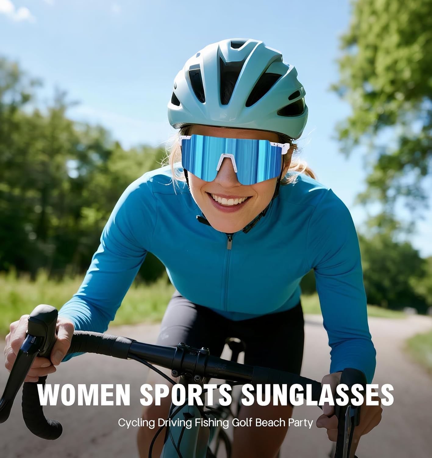 MALIDAK Sports Sunglasses for Mens Women Youth Baseball Sunglasses UV400 Protection Men Cycling Glasses