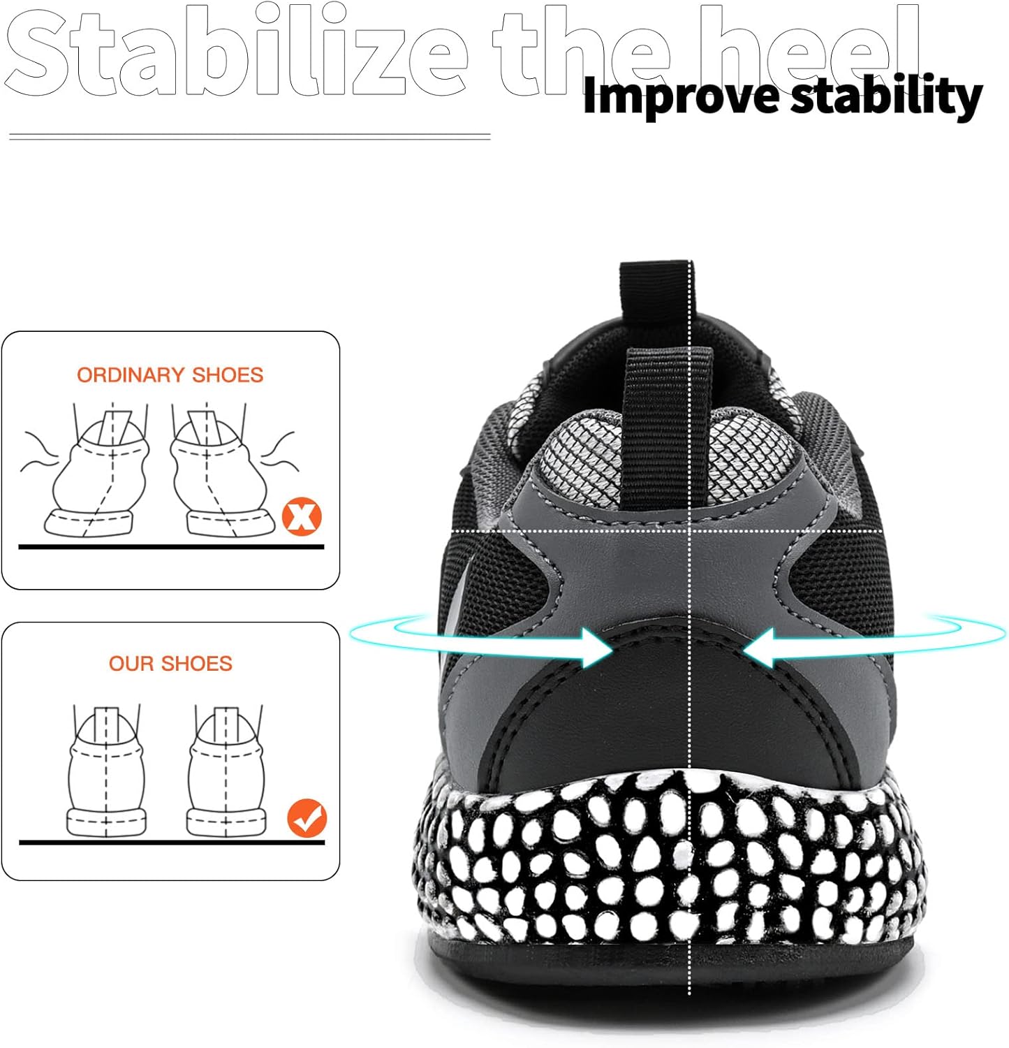 WETIKE Boy's Shoes Mesh Slip on Lightweight Running Sneakers