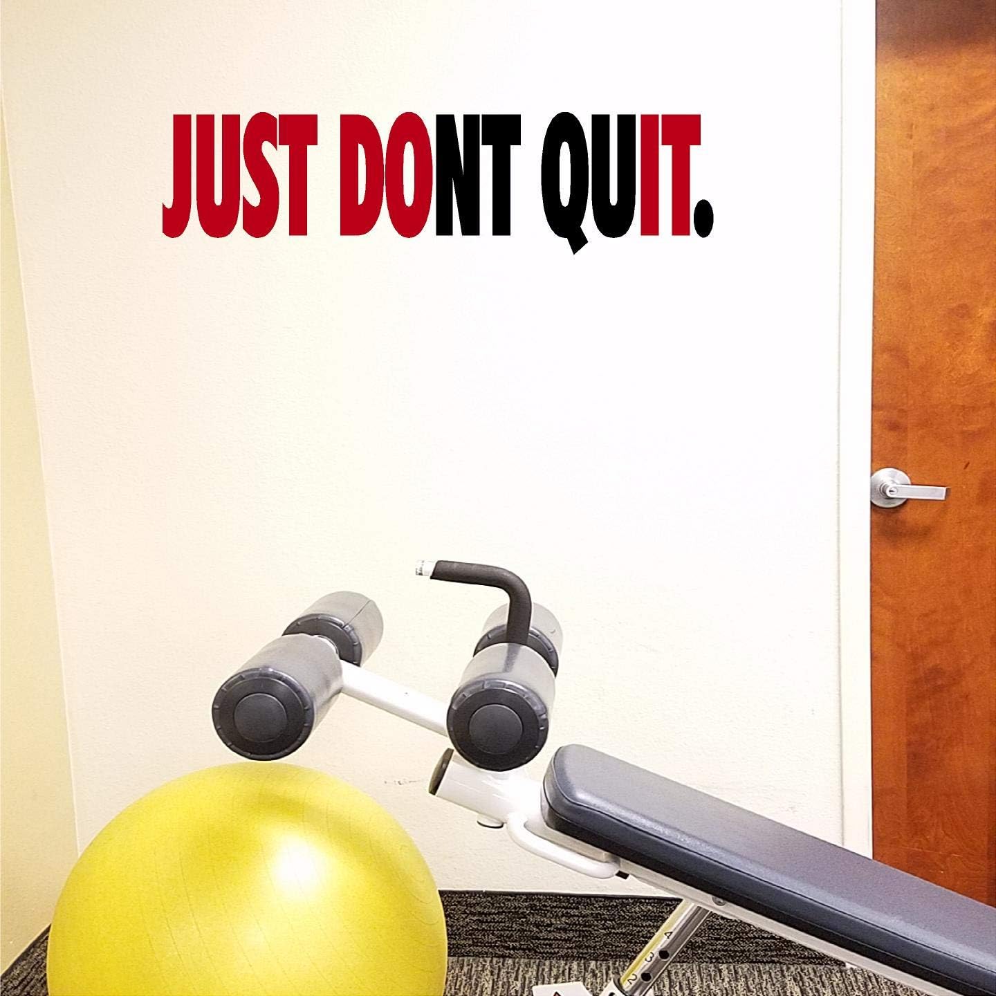 Jeyfel Decals. Fitness Wall Decals. Just Don't Quit. Just Do It. Vinyl Wall Art, Sticker Decal Gym.