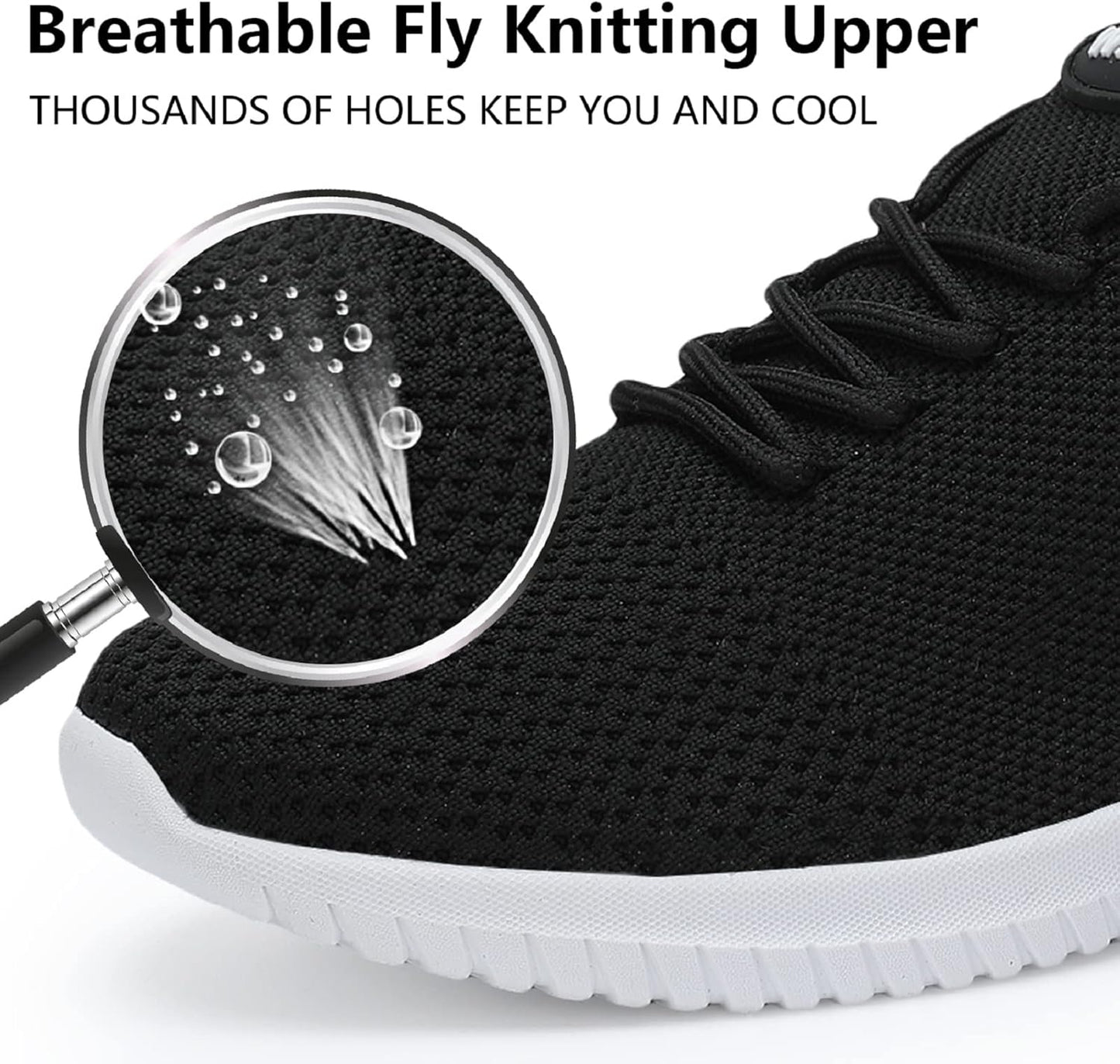 WXQ Men's Running Shoes Comfortable Lightweight Breathable Walking Shoes Mesh Workout Casual Sports Shoes