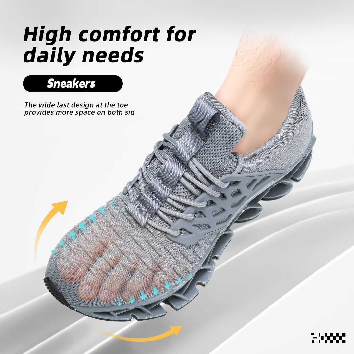 Men's Slip on Walking Running Shoes Blade Tennis Casual Fashion Sneakers Comfort Non Slip Work Sport Athletic Trainer