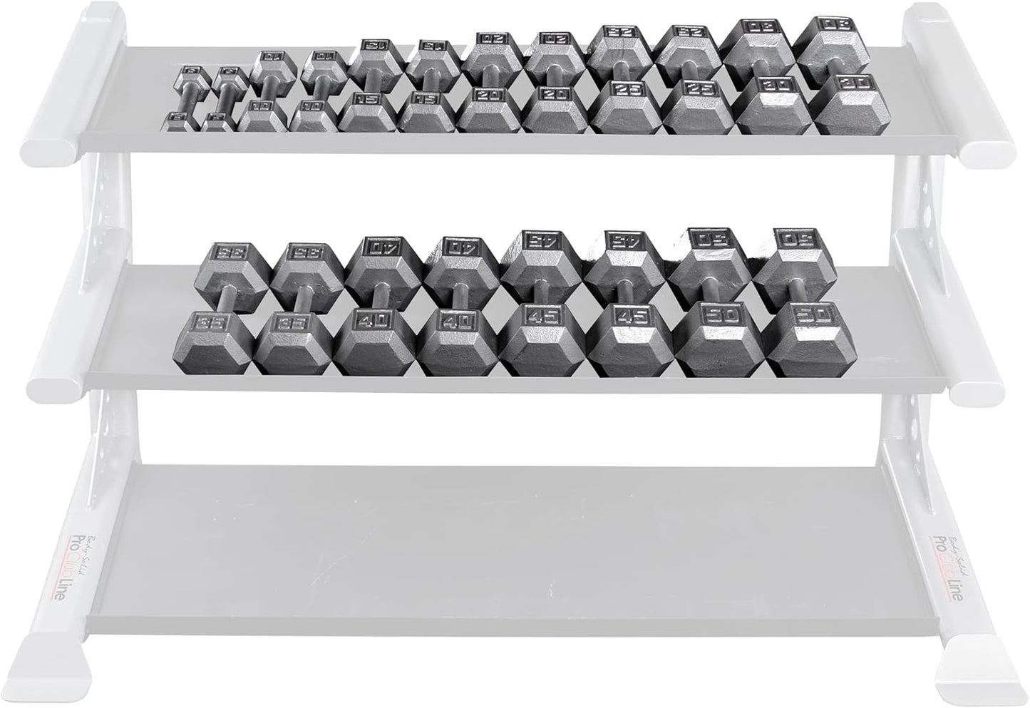 Body-Solid Cast Iron Hexagon Dumbbell, Hand Weights For Men and Women, Weight Dumbbells for Strength Training, Body Building Home Gym Training Gear