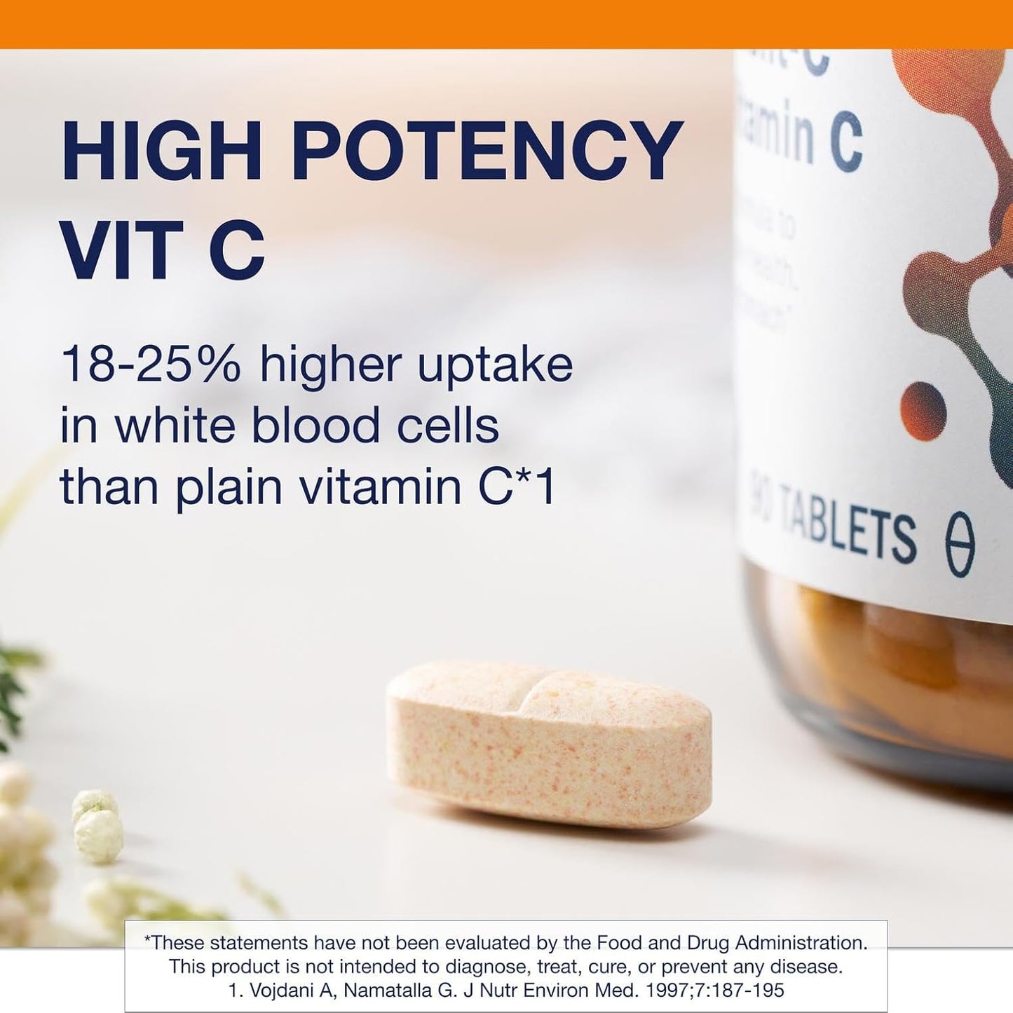 Metagenics Ultra Potent-C 1000 Vitamin C - Gentle, Buffered Vitamin C Supplement - Immune Support Supplement* - Ascorbic Acid - 90 Tablets